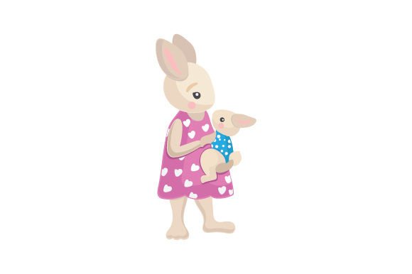 Cute Bunny Mom: A Sweet Design for Embroidery Projects