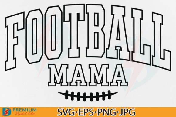 Football Mama SVG Design: Varsity Mom in Real Embroidery Use