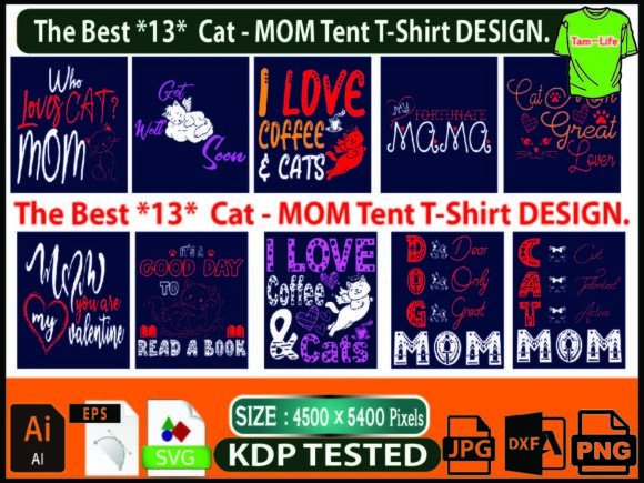 MOM Cat Best Tent T-Shirt DESIGN SVG Review