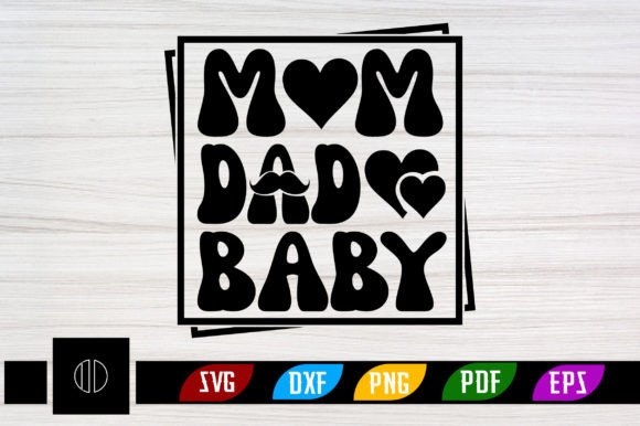 Mom Dad Baby Retro SVG Design Review for Real Embroidery Projects