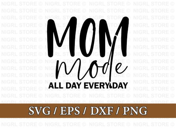 Mom Mode All Day: A Fresh Embroidery Design for Everyday Wear