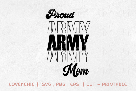 Proud Army Mom Design Files for Real Embroidery Projects