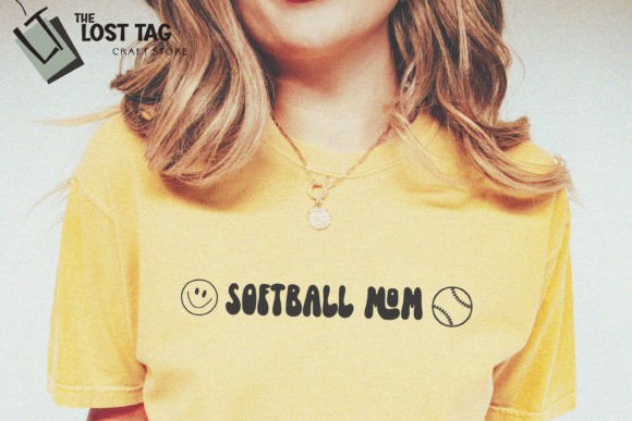 Softball Mom Retro Smiley SVG PNG POD Review